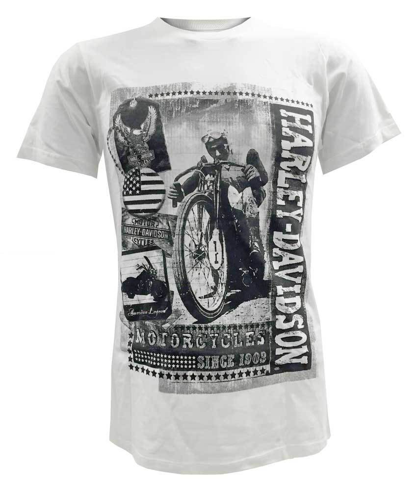 Harley Davidson Homme  Tee  Shirt  Manches Courtes Vintage  