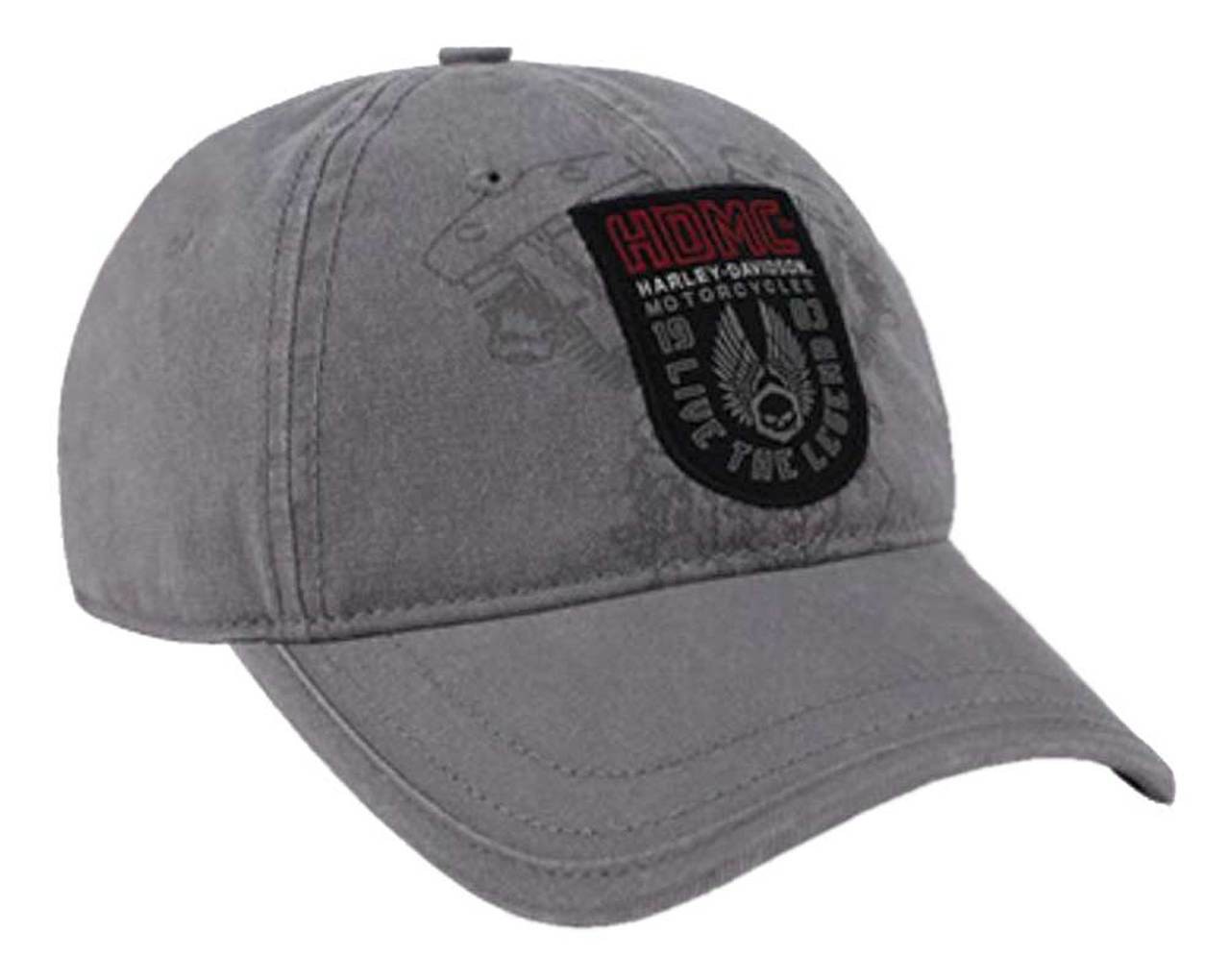 Casquette Harley Davidson Homme Forged Woven Patch Baseball Cap Gray ...