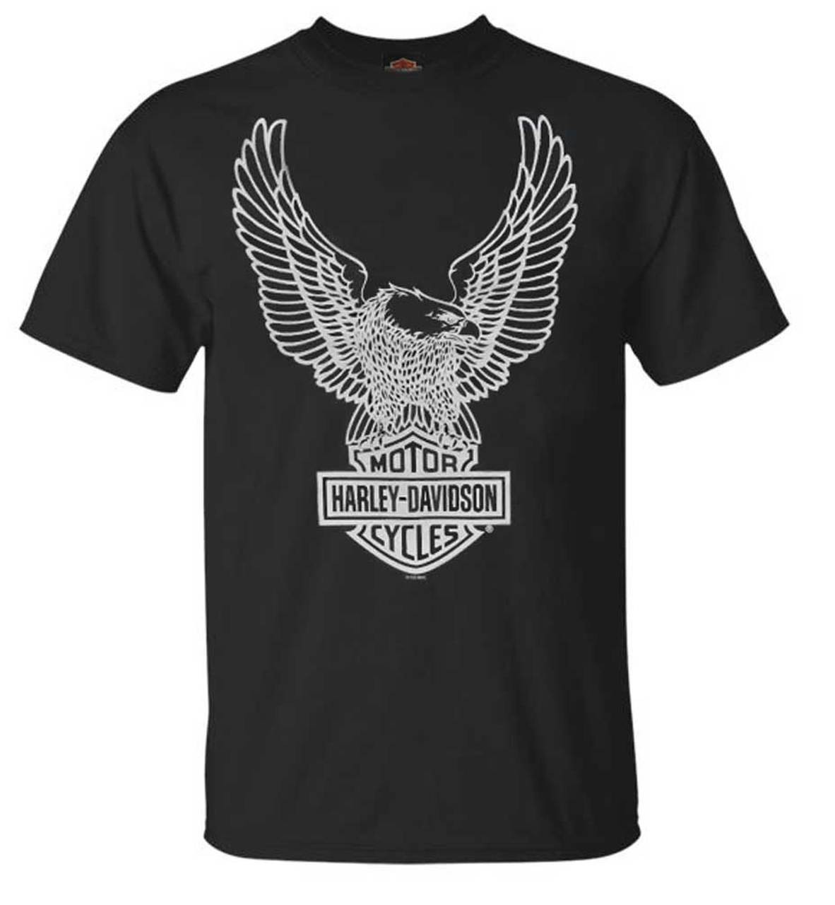 Harley Davidson Hommes T Shirt Eagle Graphic Manches Courtes Tee Shirt Noir Tee Shirt 30296656 