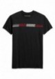 Harley-Davidson Hommes Chest Stripe Slim Fit manches courtes Tee Shirt Noir 99091-20VH