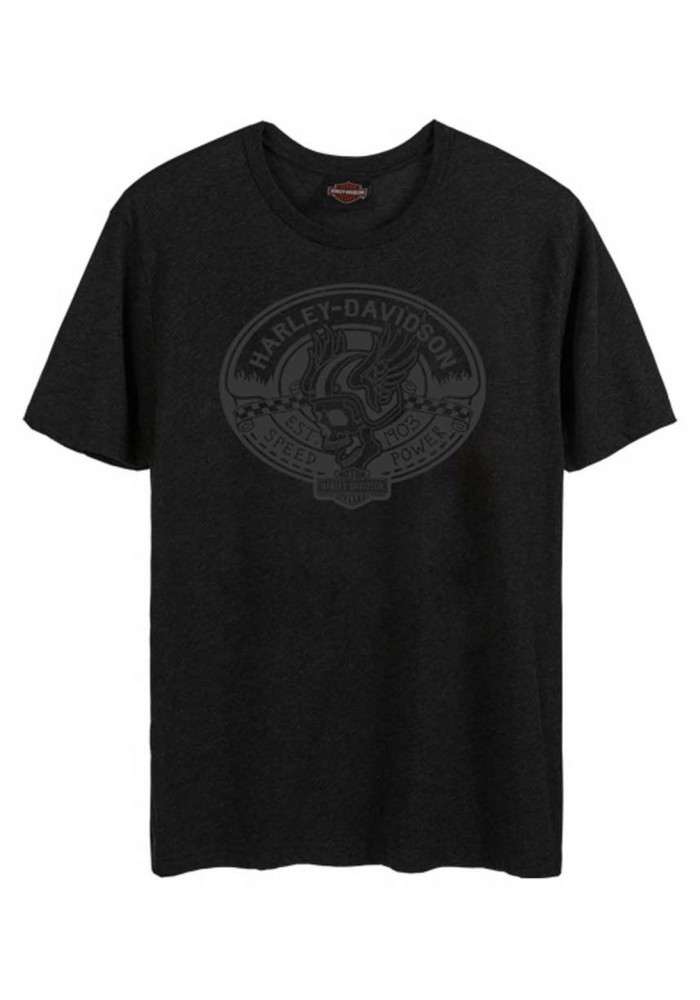 Harley-Davidson Hommes Forever Tonal manches courtes col rond T-Shirt Washed Noir 30297801