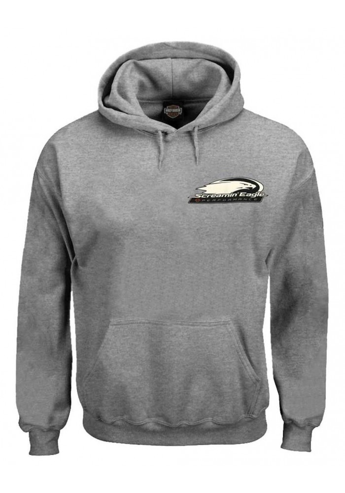 Harley-Davidson Hommes Screamin' Eagle à capuche Pullover Sweatshirt Oxford Gray R002478