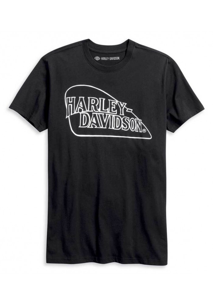 Harley-Davidson Hommes Gas Tank Slim Fit manches courtes T-Shirt Noir 96051-20VM