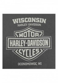 Harley-Davidson Hommes Grand Jolt B&S Chest Pocket manches courtes T-Shirt Charcoal 30297452