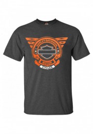 Harley-Davidson Hommes Way Down B&S Poly-Blend manches courtes T-Shirt Charcoal 30292305