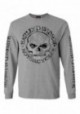 Harley-Davidson Hommes Shirt Willie G Skull manches longues Tee Shirt Gray 30296651