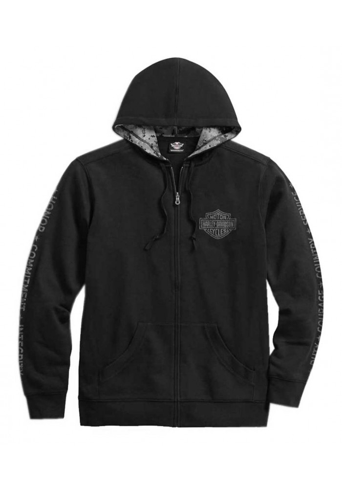 Harley-Davidson Hommes Wounded Warrior Project Stars & Strips Sweat à capuche 99057-17VM