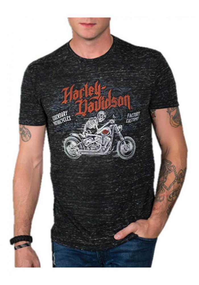 Harley-Davidson Hommes See Ya Later manches courtes Poly-Blend Shirt Noir Blizzard 30297418