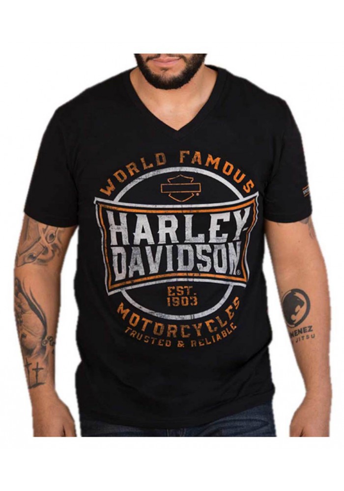 Tee shirt HARLEY DAVIDSON Noir taille M International en Coton - 40595198