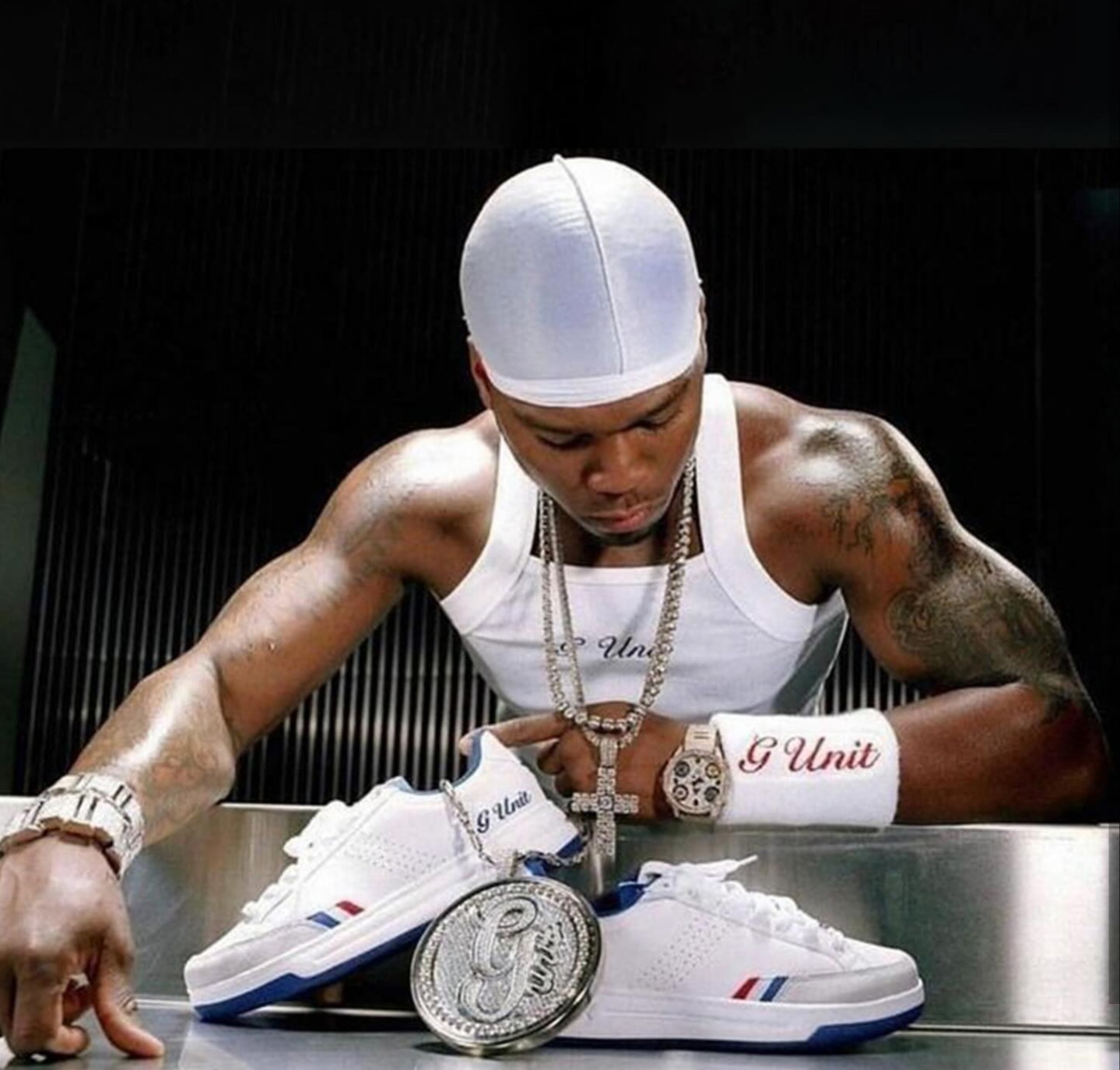 Reebok G-Unit G6 portées par 50 Cent